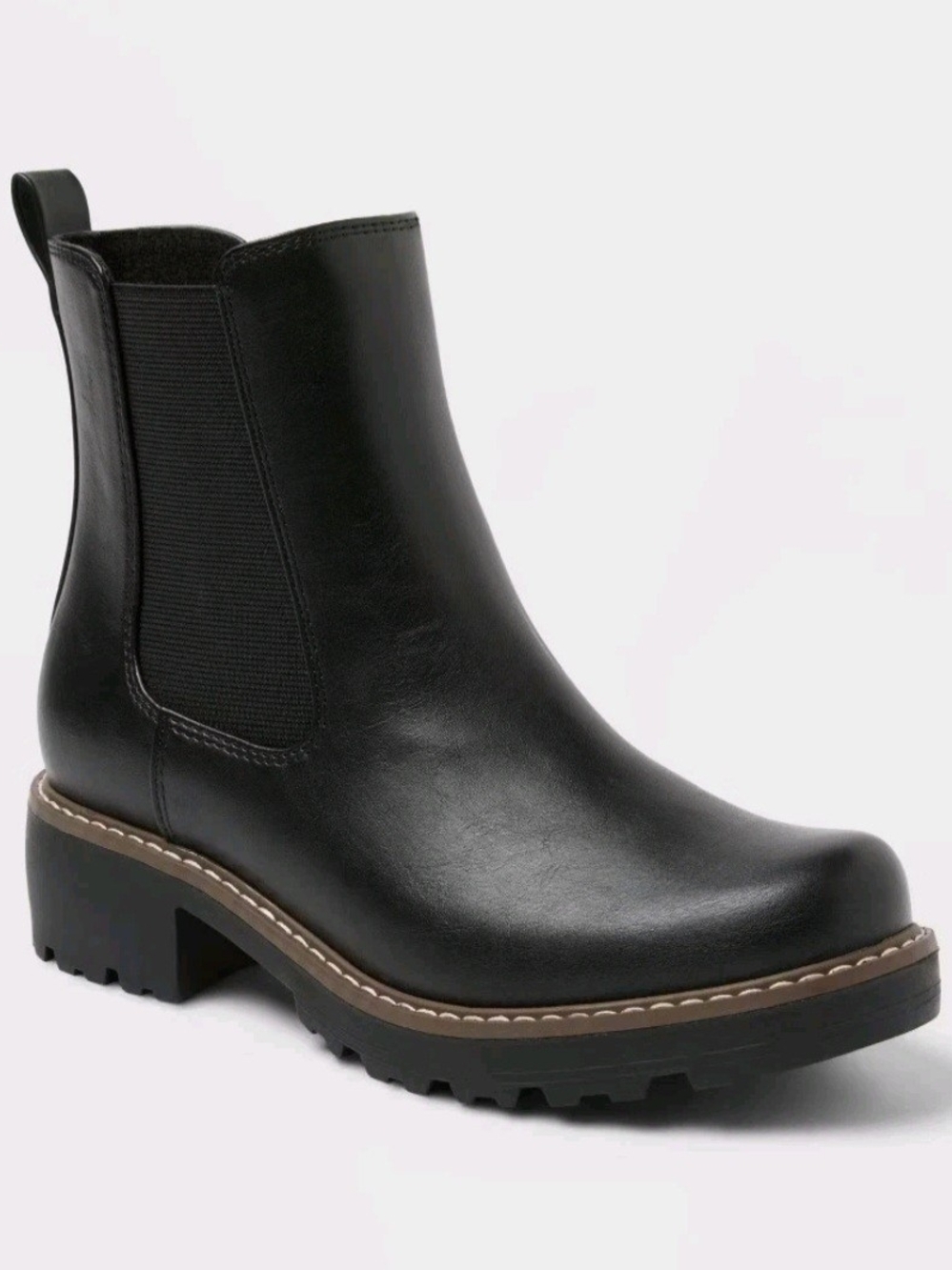 Black Women's Chelsea Lug Sole Boot